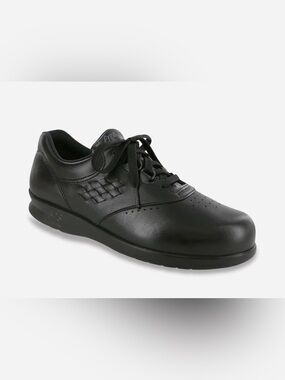 SAS Free Time BLACK Walking Shoes Leather Comfort Support Sneakers Sz 9 N NWOB
